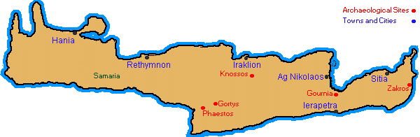 Map of Crete